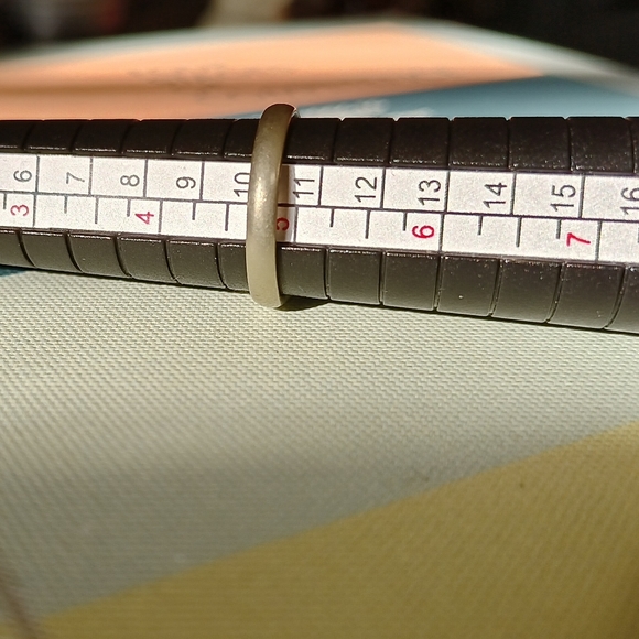 Split Shank Multicolor Marble Silver Ring 5 - Picture 5 of 5